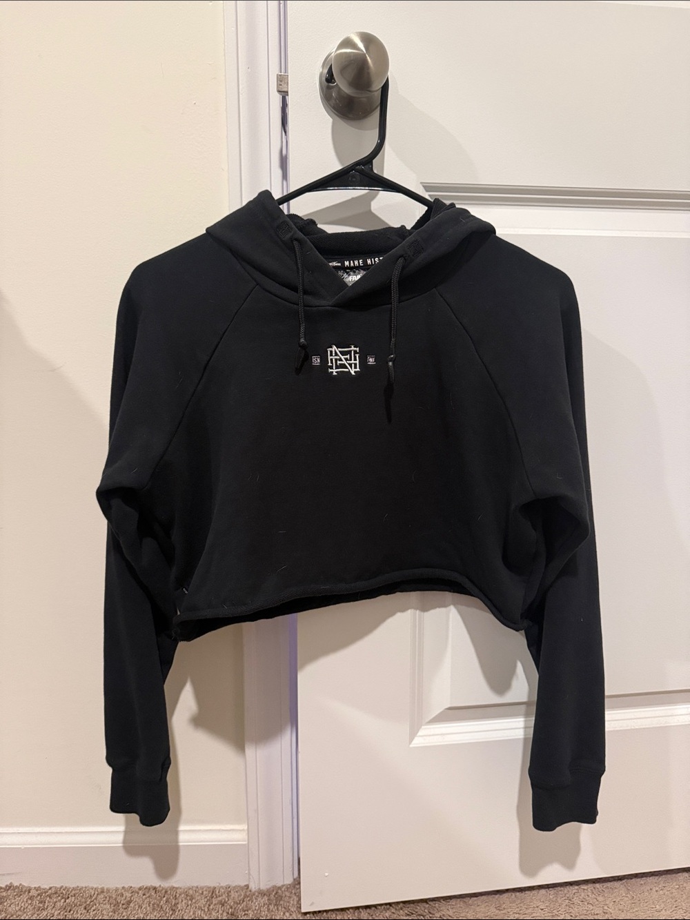flag nor fail Cropped Black Hoodie
